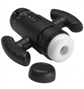 PRETTY LOVE - AETOLIA Thrusting Suction Vibration Masturbator (Chargeable - Black)